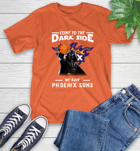 NBA Come To The Dark Side We Have Phoenix Suns Star Wars Darth Vader Basketball T-Shirt 4