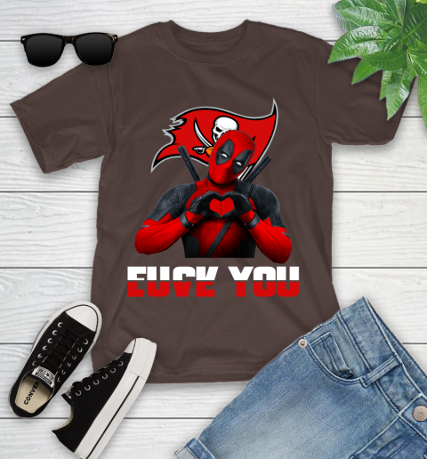 NHL Tampa Bay Buccaneers Deadpool Love You Fuck You Football Sports Youth T-Shirt 7