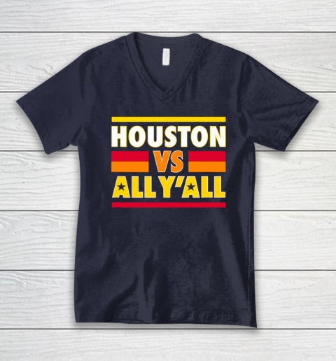 Houston Vs. All Y'all  Houston Baseball V-Neck T-Shirt 2