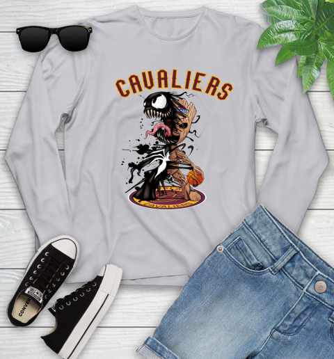NBA Cleveland Cavaliers Basketball Venom Groot Guardians Of The Galaxy Youth Long Sleeve 5