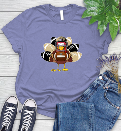 New Orleans Saints Turkey Thanksgiving Day Women's T-Shirt 11
