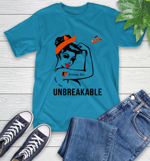 MLB Baltimore Orioles Girl Unbreakable Baseball Sports T-Shirt 7