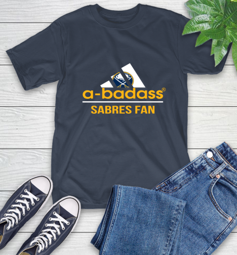 NHL A Badass Buffalo Sabres Fan Adidas Hockey Sports T-Shirt 3