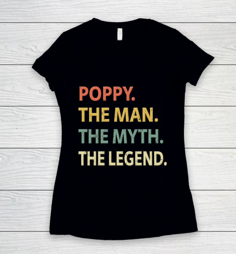 Poppy The Man The Myth The Legend Women's V-Neck T-Shirt