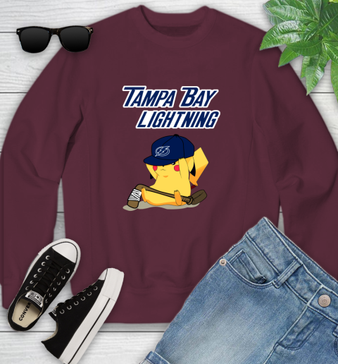 NHL Pikachu Hockey Sports Tampa Bay Lightning Youth Sweatshirt 5