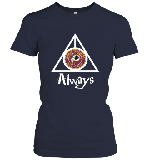 Always Love The Washington Redskins x Harry Potter Mashup NFL rowq always love the washington redskins x harry potter ladies t shirt 20 front navy