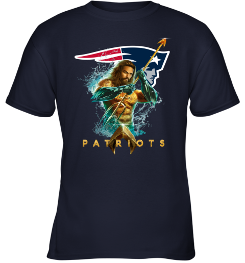 NFL New England Patriots Aquaman DC Football Sports 7nOuBj9o66n youth t shirt 26 95 151514 front navy