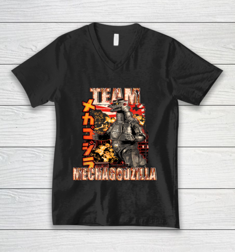 Team Mechagodzilla Japan Vintage Style V-Neck T-Shirt