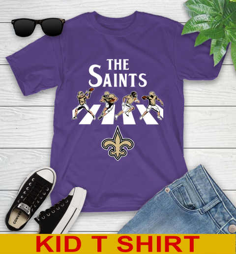 NFL Football New Orleans Saints The Beatles Rock Band Shirt Youth T-Shirt 3