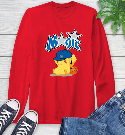 NBA Pikachu Basketball Sports Orlando Magic Long Sleeve T-Shirt 10