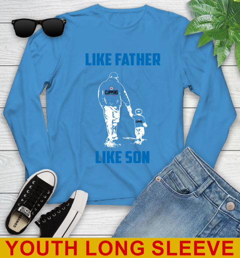LA Clippers NBA Basketball Like Father Like Son Sports Youth Long Sleeve 8