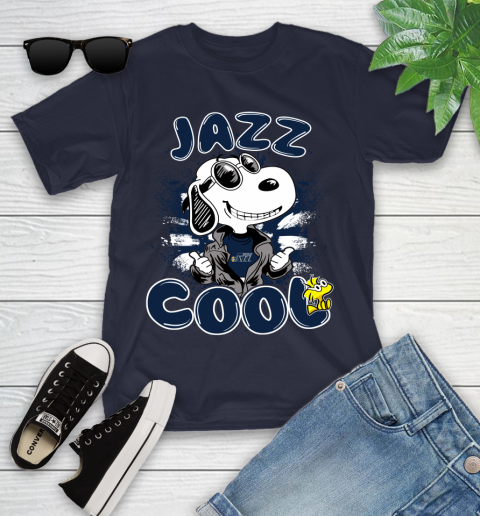 NBA Basketball Utah Jazz Cool Snoopy Shirt Youth T-Shirt 2