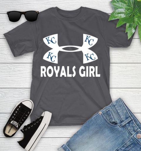 MLB Kansas City Royals Girl Under Armour Baseball Sports Youth T-Shirt 6