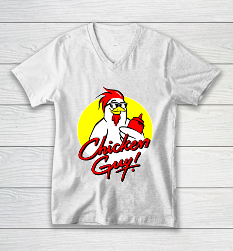 Chicken Guy V-Neck T-Shirt
