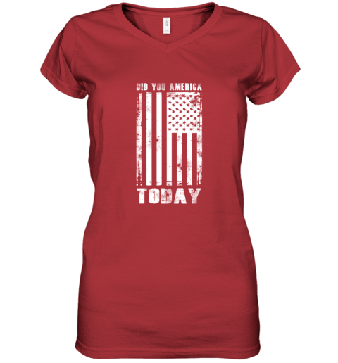 Did You America Today Women's V-Neck T-Shirt