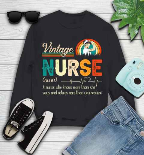 Nurse Shirt Vintage Nurse Definition Funny Retro Nursing Gifts Men Women T Shirt Youth Sweatshirt