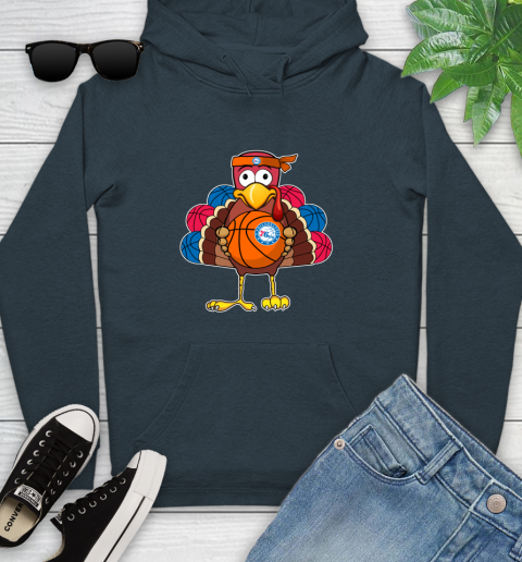 Philadelphia 76ers Turkey thanksgiving day Youth Hoodie 8