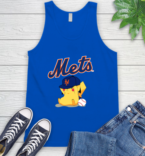MLB Pikachu Baseball Sports New York Mets Tank Top 5