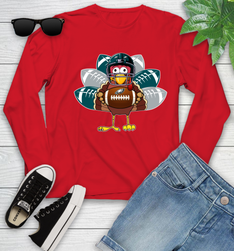 Philadelphia Eagles Turkey Thanksgiving Day Youth Long Sleeve 11