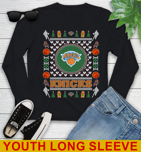 New York Knicks Merry Christmas NBA Basketball Loyal Fan Youth Long Sleeve