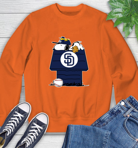 MLB San Diego Padres Snoopy Woodstock The Peanuts Movie Baseball T Shirt Sweatshirt 4