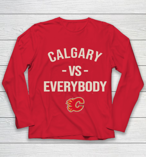 Calgary Flames Vs Everybody Youth Long Sleeve 8