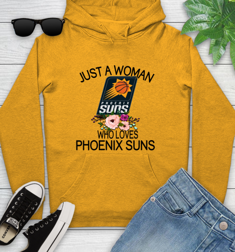 NBA Just A Woman Who Loves Phoenix Suns Basketball Sports Youth Hoodie 2