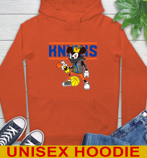New York Knicks NBA Basketball Mickey Peace Sign Sports Hoodie 5
