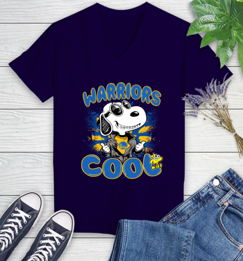 NBA Basketball Golden State Warriors Cool Snoopy Shirt Women's V-Neck T-Shirt 3