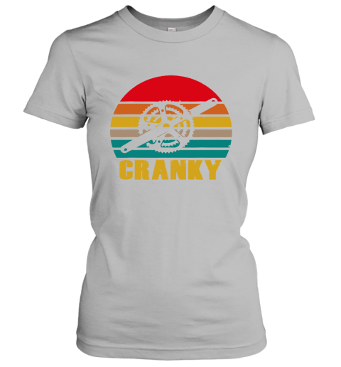 Bicycle Cranky Cycling Lovers Sunset Vintage Women's T-Shirt