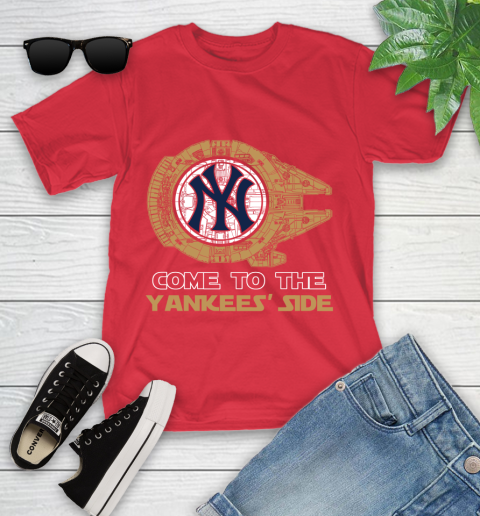 MLB Come To The New York Yankees Sox Side Star Wars Baseball Sports Youth T-Shirt 13