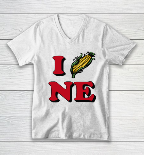I Corn NE Nebraska Shirt V-Neck T-Shirt