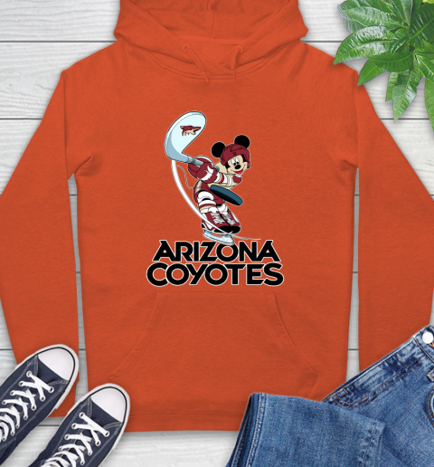 NHL Hockey Arizona Coyotes Cheerful Mickey Mouse Shirt Hoodie 5