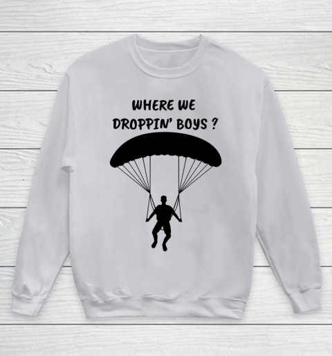 Fortnite Tshirt Where we droppin Boys Youth Sweatshirt 2