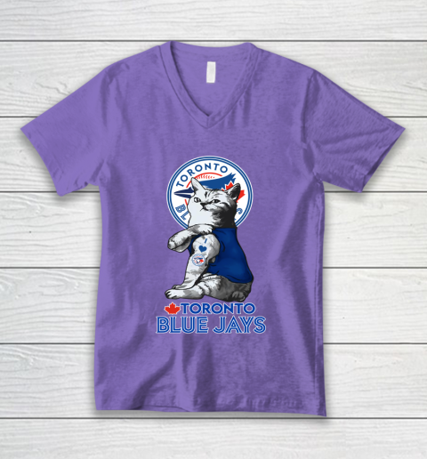 MLB Baseball My Cat Loves Toronto Blue Jays V-Neck T-Shirt 8