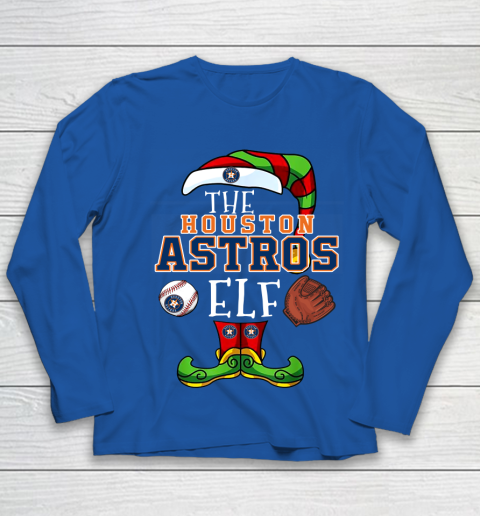 Houston Astros Christmas ELF Funny MLB Youth Long Sleeve 7