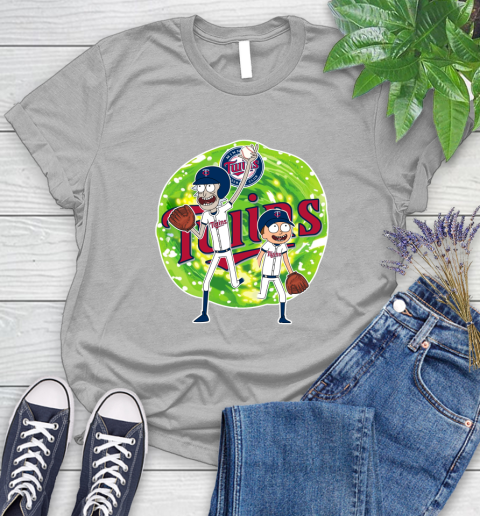 MLB Minnesota Twins Rick And Morty Baseball Sports Women's T-Shirt 5