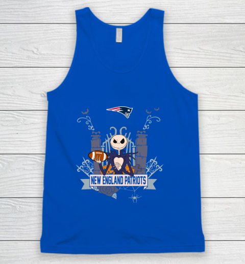 NFL New England Patriots Football Jack Skellington Halloween Tank Top 4