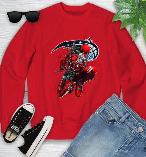 NBA Deadpool Marvel Comics Sports Basketball Orlando Magic Youth Sweatshirt 9