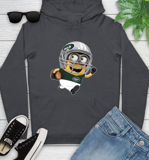 NFL New York Jets Minions Disney Football Sports Youth Hoodie 8