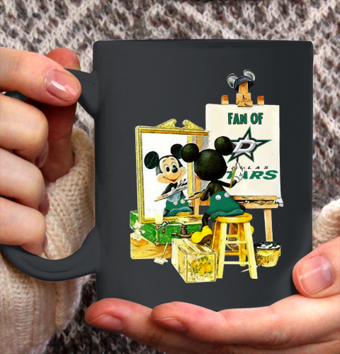 NHL Hockey Dallas Stars Mickey Drawing Shirt 136