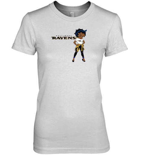 Betty Boop Baltimore Ravens Premium Women's T-Shirt