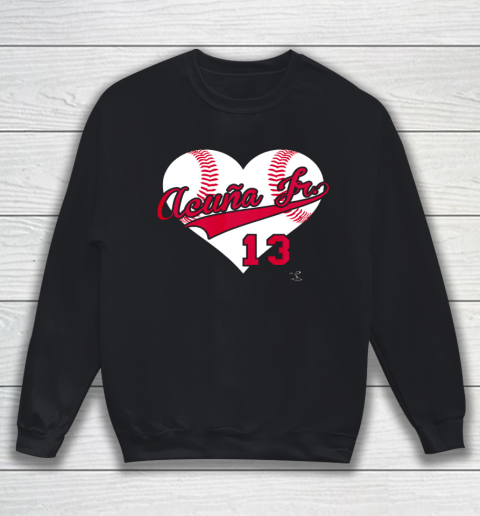 Ronald Acuna Jr Baseball Heart Gameday Sweatshirt