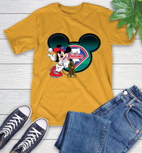 MLB Philadelphia Phillies The Commissioner's Trophy Mickey Mouse Disney T-Shirt 3