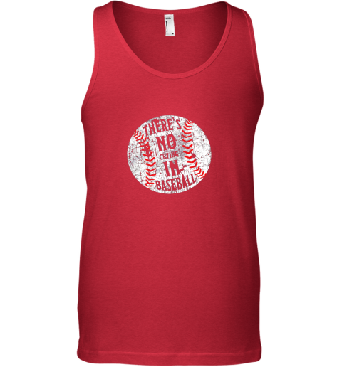 ikbo there39 s no crying in baseball i love sport softball gifts unisex tank 17 front red