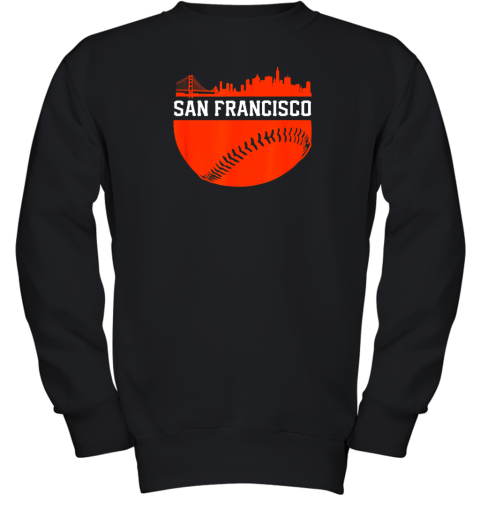 San Francisco Baseball Vintage SF The City Skyline Gift Youth Sweatshirt