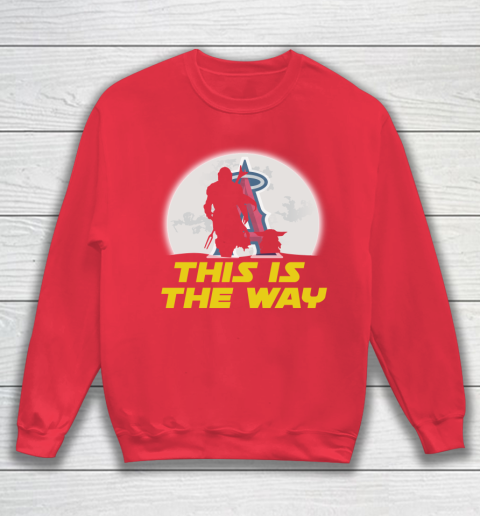 Los Angeles Angels MLB Baseball Star Wars Yoda And Mandalorian This Is The Way Sweatshirt 7