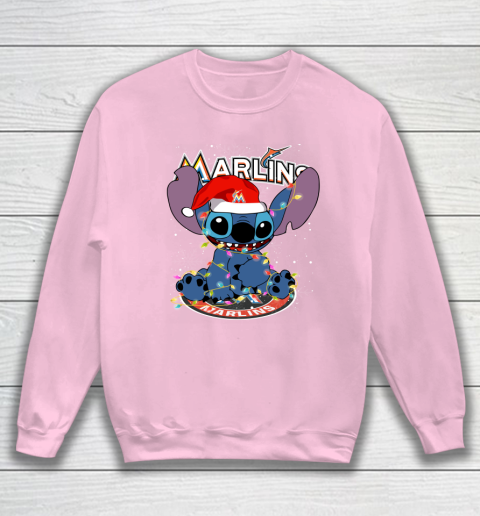 Miami Marlins MLB noel stitch Baseball Christmas Sweatshirt 5