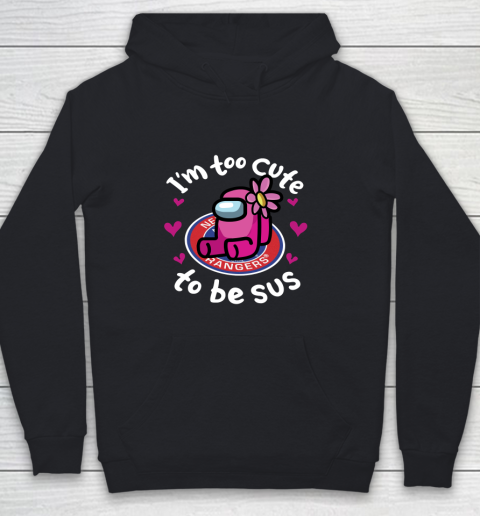 New York Rangers NHL Ice Hockey Among Us I Am Too Cute To Be Sus Youth Hoodie