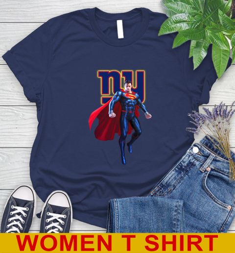 NFL Superman DC Sports Football New York Giants Women's T-Shirt 12